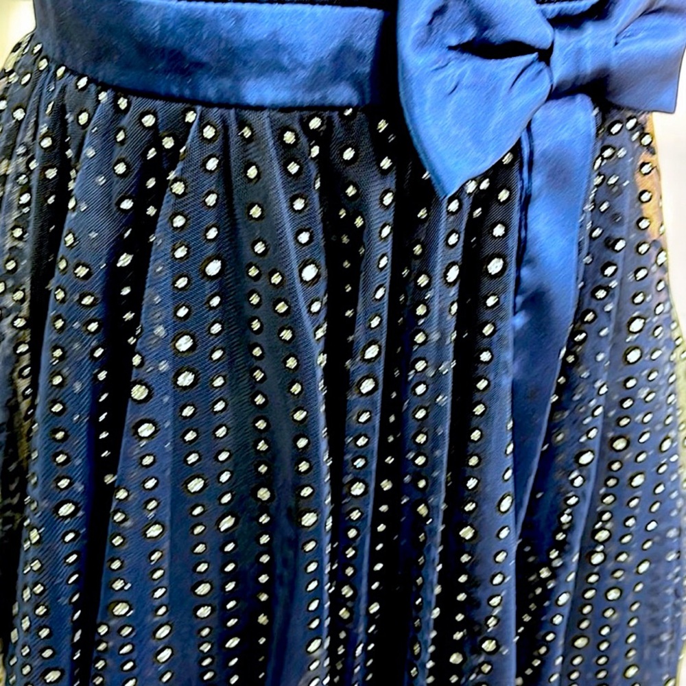 Love Tease Navy Blue Shimmering Silver Tulle Dress - Picture 11 of 14